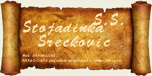 Stojadinka Srećković vizit kartica